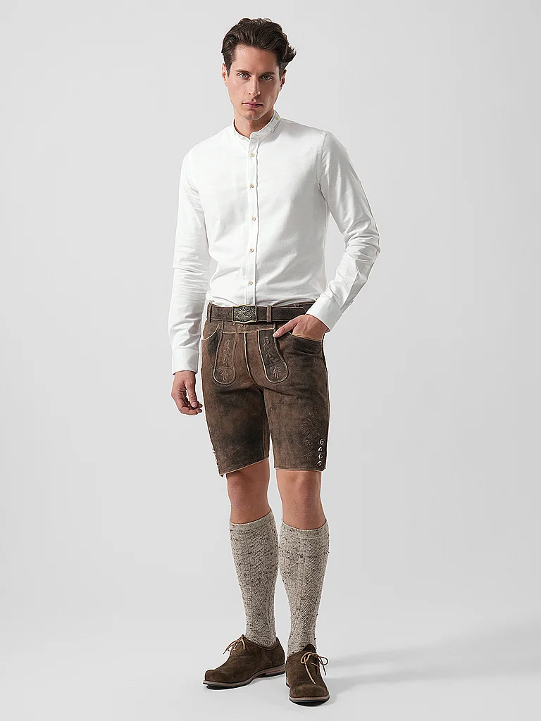 Gweih & Silk Lederhose Mathias Hellbraun | 54-image